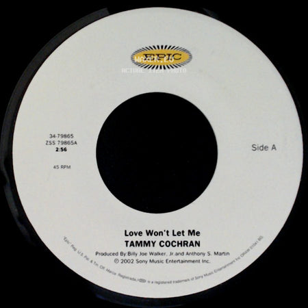 Tammy Cochran - Love Won't Let Me / Angels In Waiting side A
