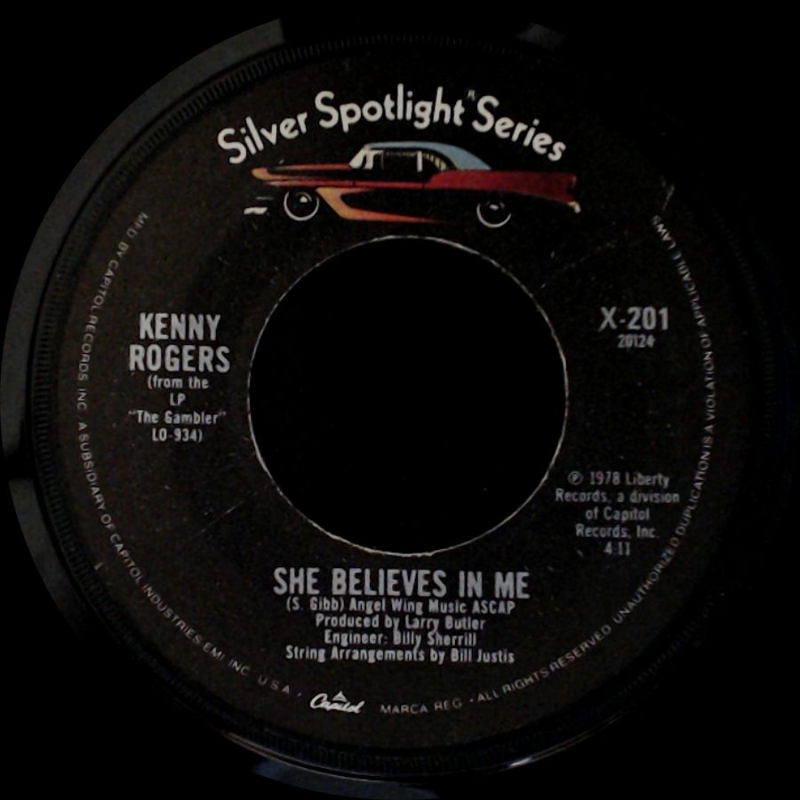 Kenny Rogers - Love The World Away / She Believes In Me side B
