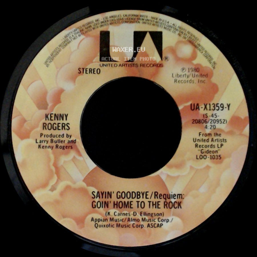 Kenny Rogers - Love The World Away / Sayin' Goodbye/Requiem: Goin' Home To The Rock side B
