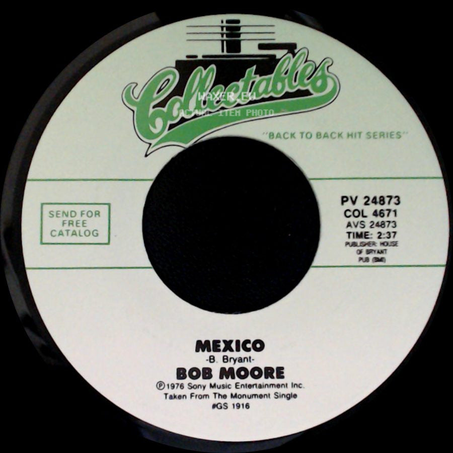 Bob Moore - Mexico / (Theme From) My Three Sons side A