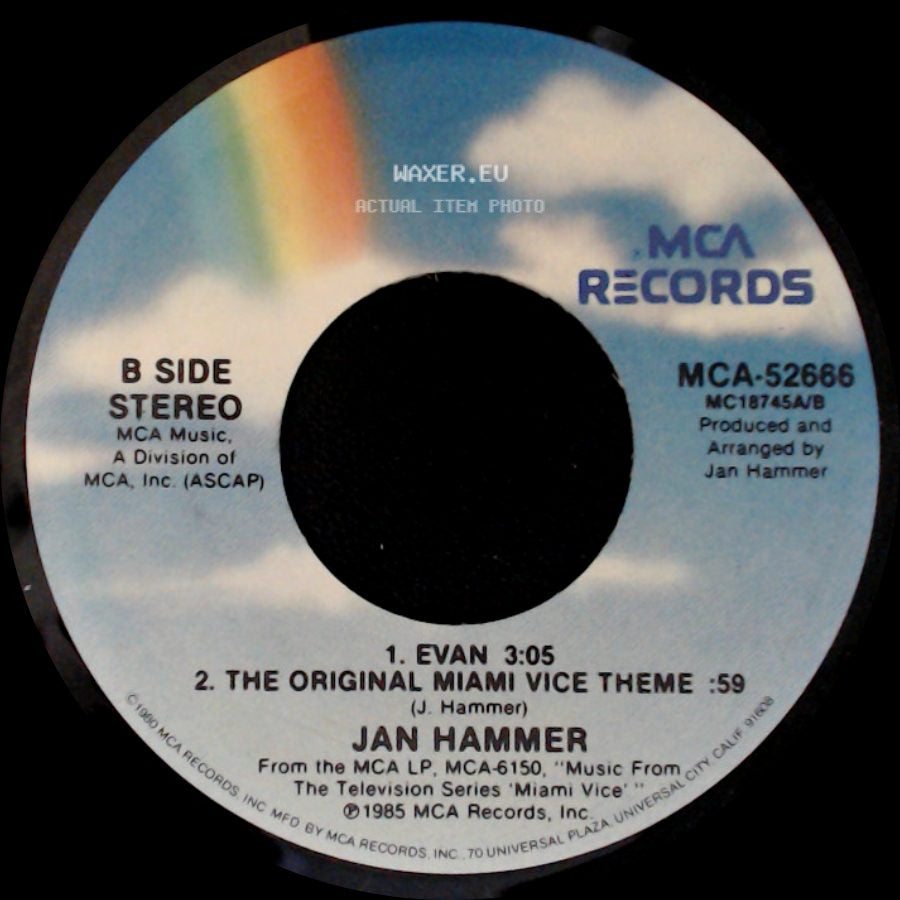 Jan Hammer - "Miami Vice" Theme / Unknown Title B side B