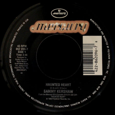 Sammy Kershaw - Haunted Heart / Cry, Cry Darlin' side A