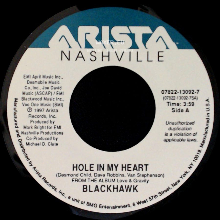 Blackhawk - Hole In My Heart / She Dances With Her Shadow side A