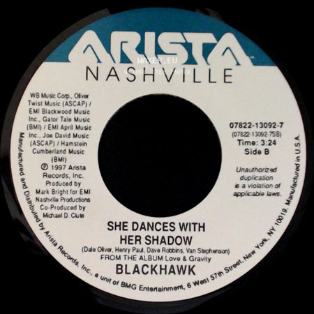 Blackhawk - Hole In My Heart / She Dances With Her Shadow side B