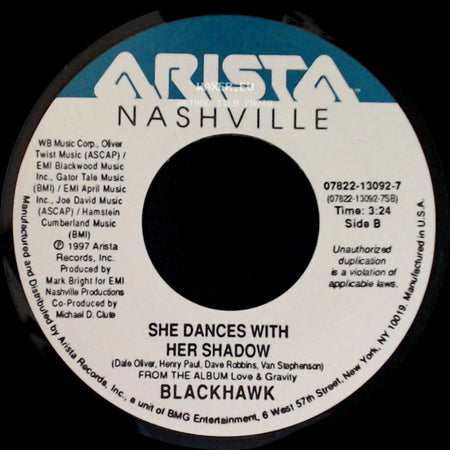 Blackhawk - Hole In My Heart / She Dances With Her Shadow side B