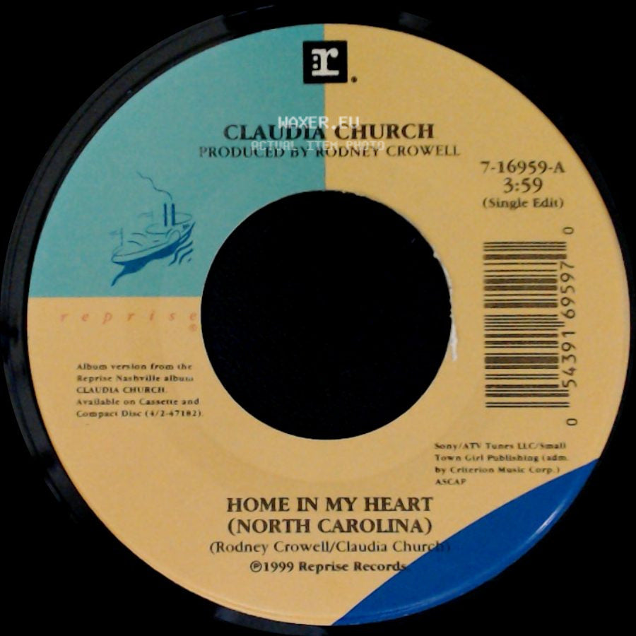 Claudia Church - Home In My Heart (North Carolina) / Just As Long As You Love Me side A