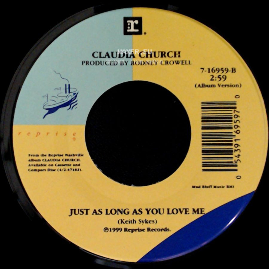 Claudia Church - Home In My Heart (North Carolina) / Just As Long As You Love Me side B