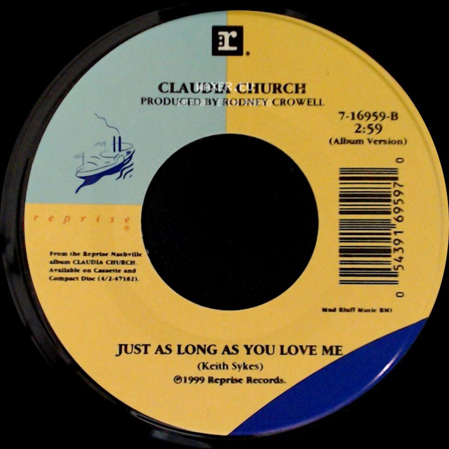 Claudia Church - Home In My Heart (North Carolina) / Just As Long As You Love Me side B