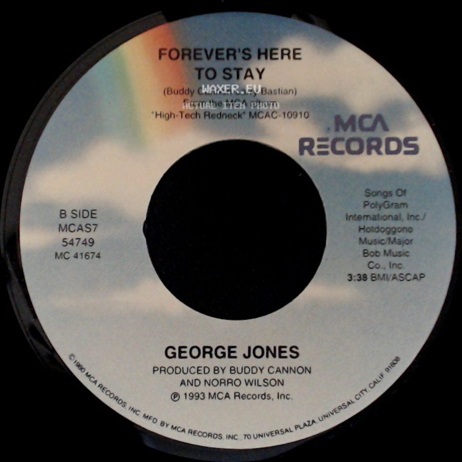 George Jones - High-Tech Redneck / Forever's Here To Stay side B