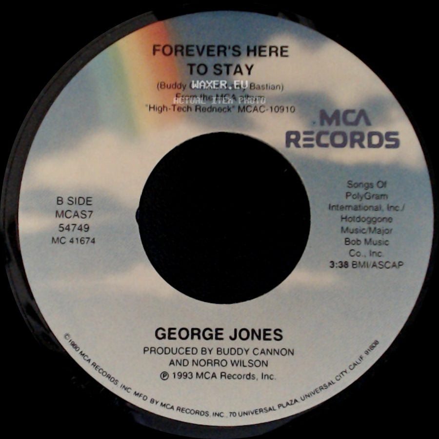 George Jones - High-Tech Redneck / Forever's Here To Stay side B