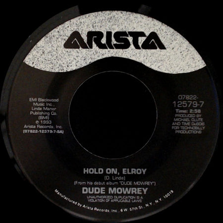 Dude Mowrey - Turn For The Worse / Hold On, Elroy side B