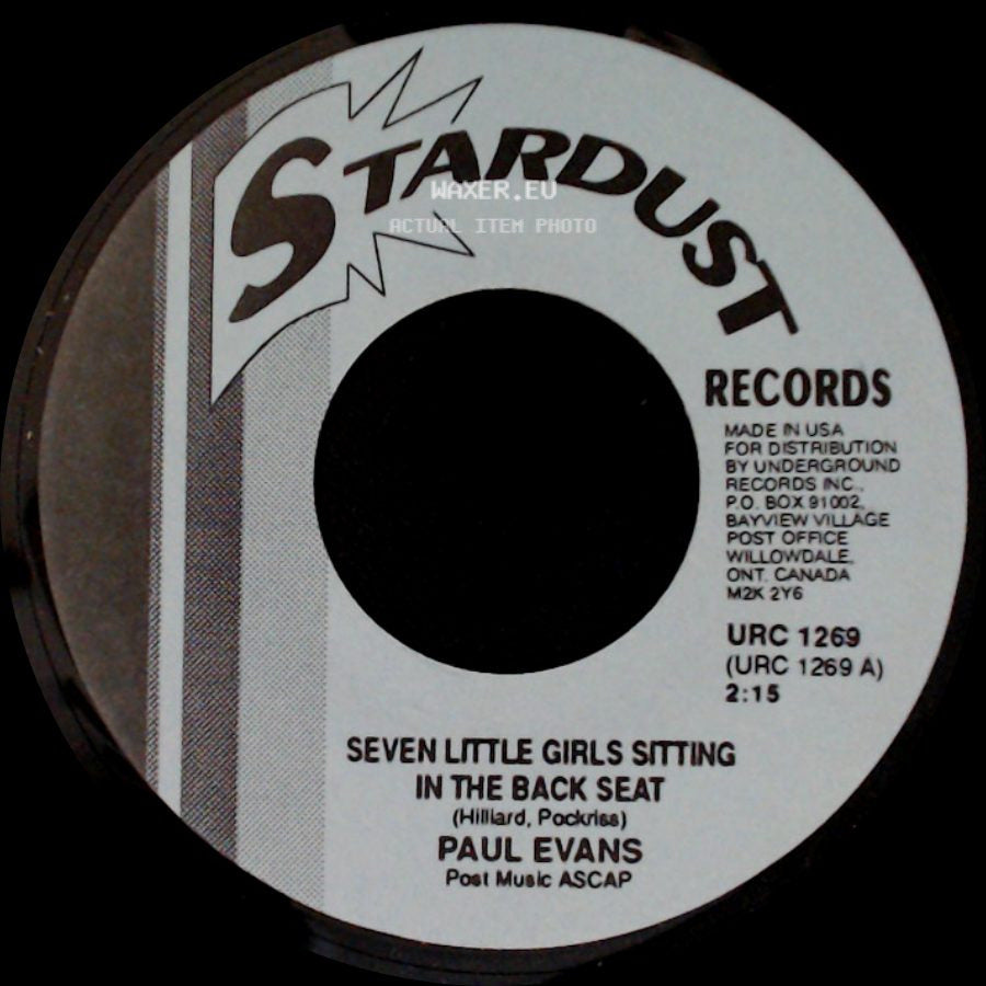 Paul Evans - Seven Little Girls Sitting In The Back Seat / Midnight Special side A