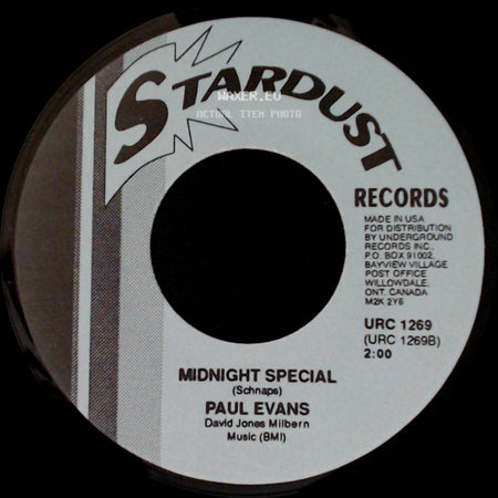 Paul Evans - Seven Little Girls Sitting In The Back Seat / Midnight Special side B