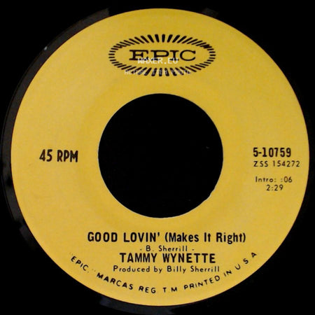 Tammy Wynette - I Love You, Mr. Jones / Good Lovin' (Makes It Right) side B
