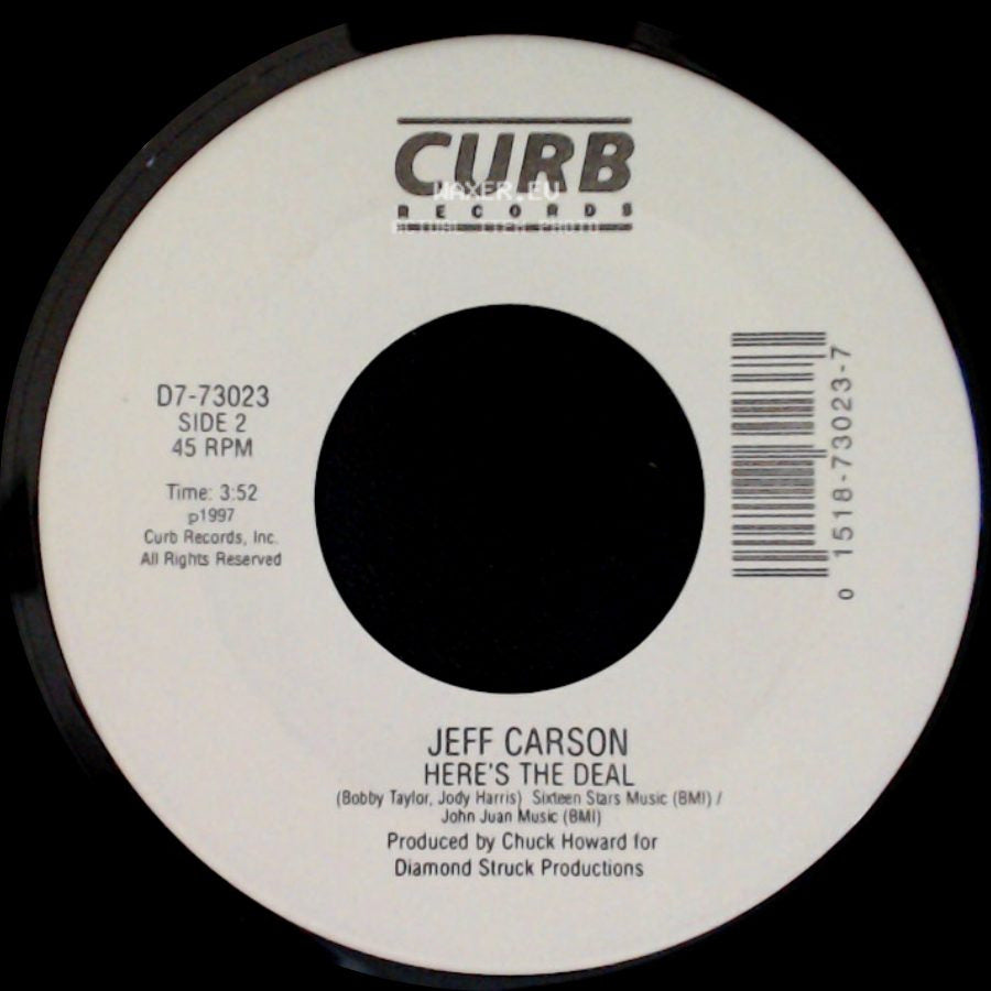Jeff Carson - Butterfly Kisses / Here's The Deal side B