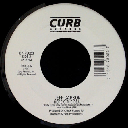 Jeff Carson - Butterfly Kisses / Here's The Deal side B