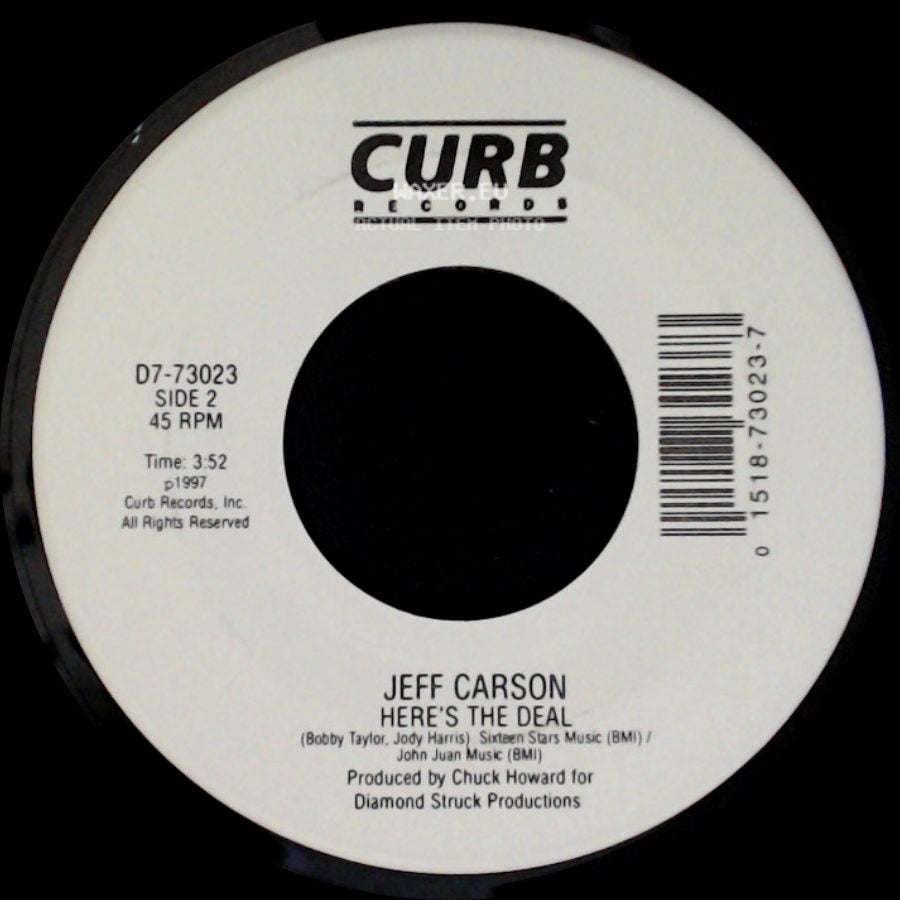 Jeff Carson - Butterfly Kisses / Here's The Deal side B