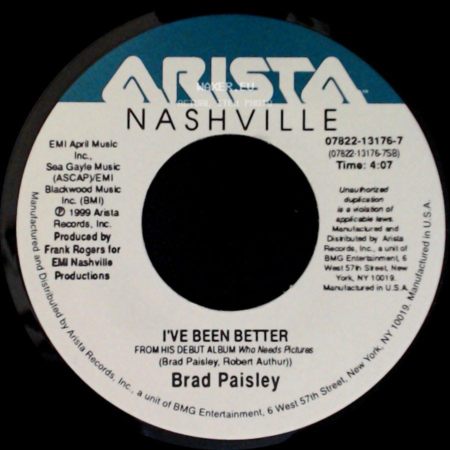 Brad Paisley - He Didn't Have To Be / I've Been Better side B