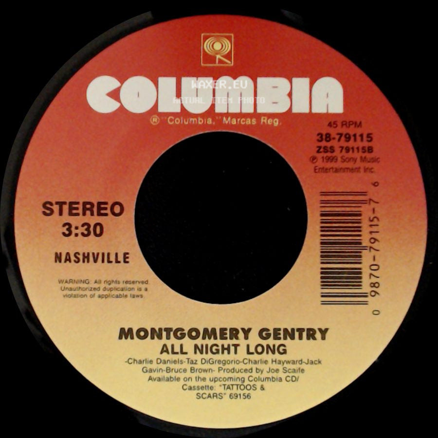Montgomery Gentry - All Night Long / Hillbilly Shoes side A