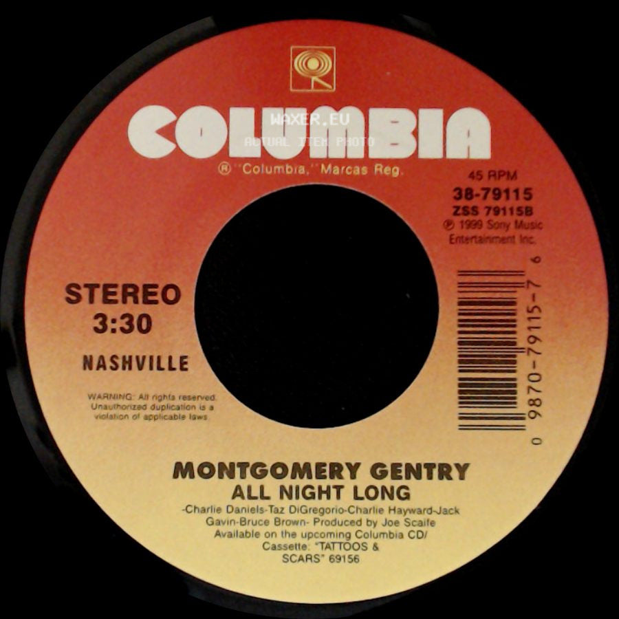 Montgomery Gentry - All Night Long / Hillbilly Shoes side A
