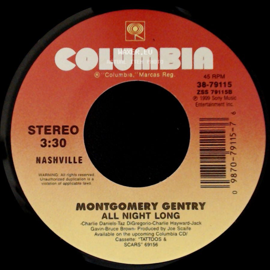 Montgomery Gentry - All Night Long / Hillbilly Shoes side A