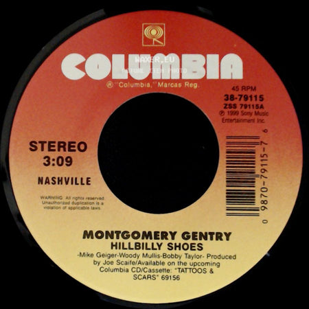 Montgomery Gentry - All Night Long / Hillbilly Shoes side B