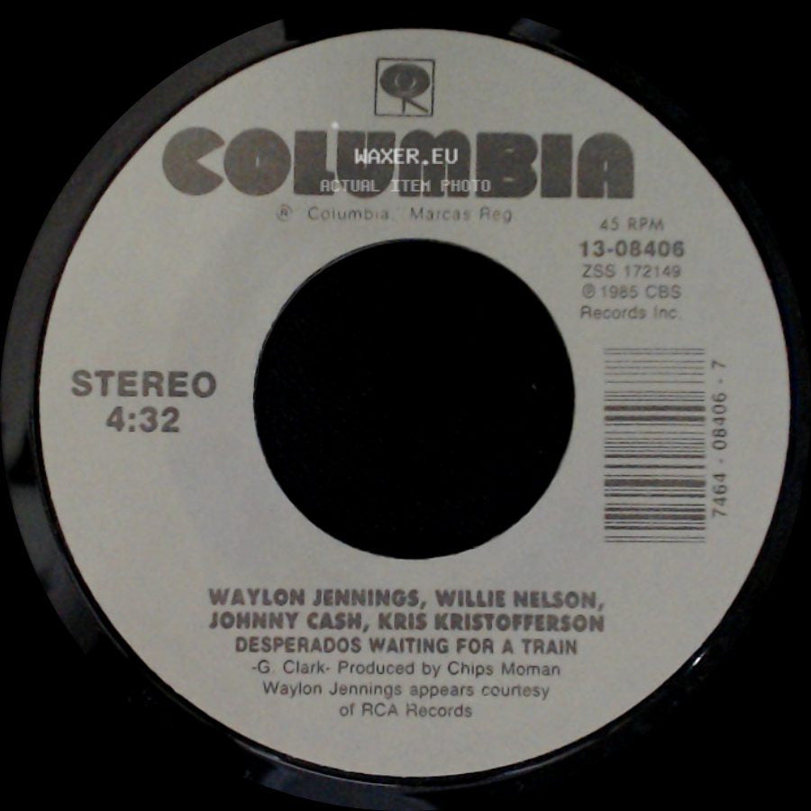 Waylon Jennings, Willie Nelson, Johnny Cash, Kris Kristofferson - Highwayman / Desperados Waiting For A Train side B
