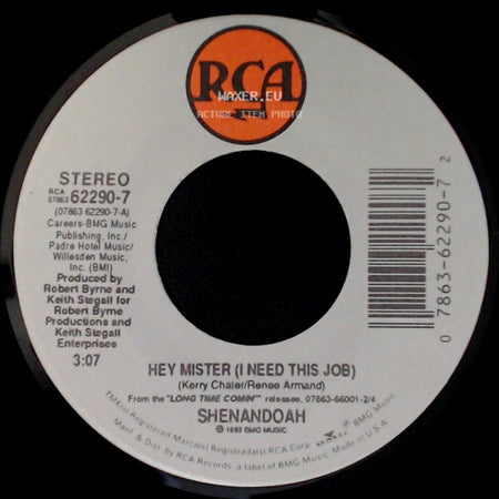 Shenandoah - There Ain't No Beverly Hills In Tennessee / Hey Mister (I Need This Job) side B