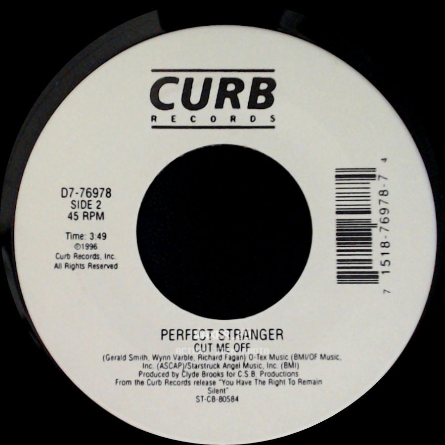 Perfect Stranger - Perfect Stranger Remember The Ride / Cut Me Off side B