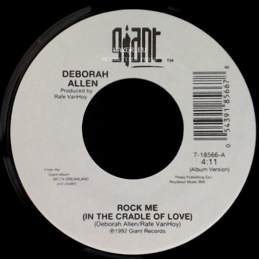 Deborah Allen - Rock Me (In The Cradle Of Love) / Natural Tears side A