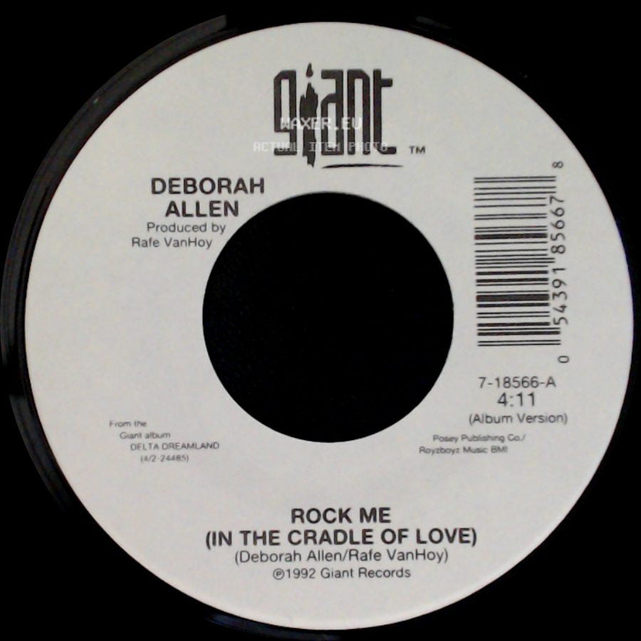 Deborah Allen - Rock Me (In The Cradle Of Love) / Natural Tears side A