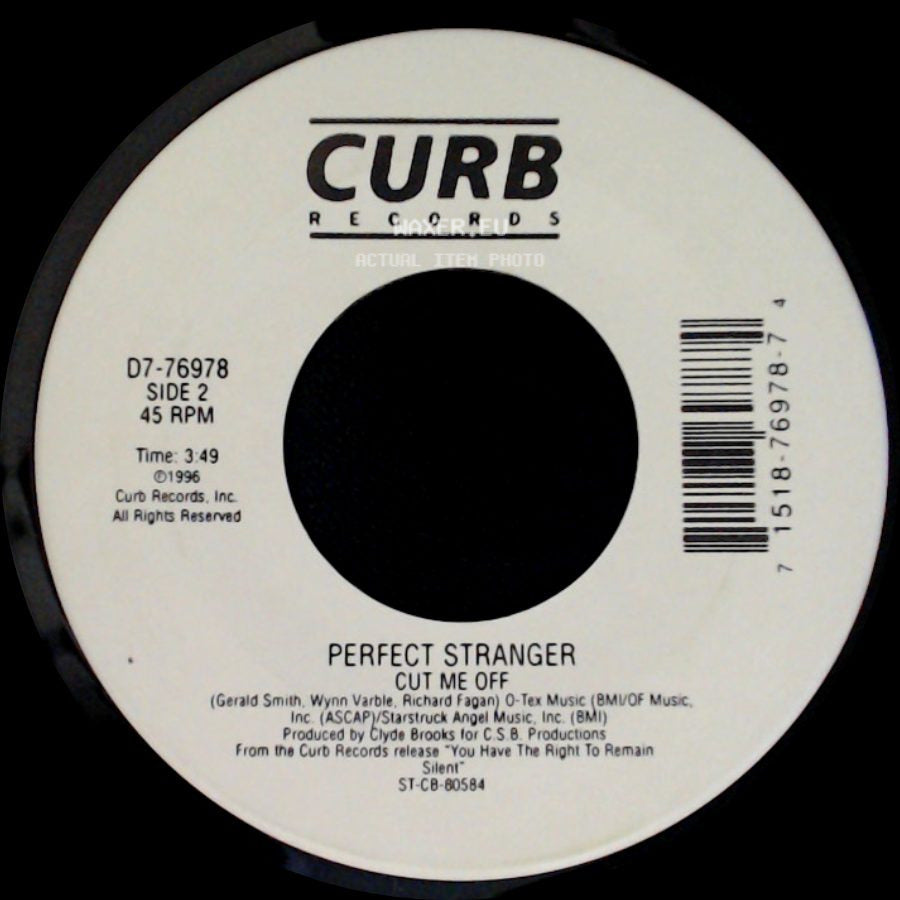 Perfect Stranger - Remember The Ride / Cut Me Off side B