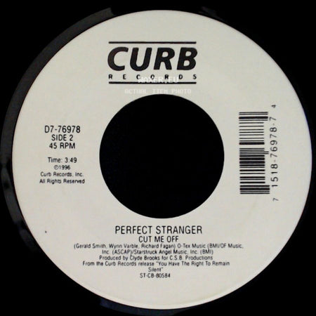 Perfect Stranger - Remember The Ride / Cut Me Off side B
