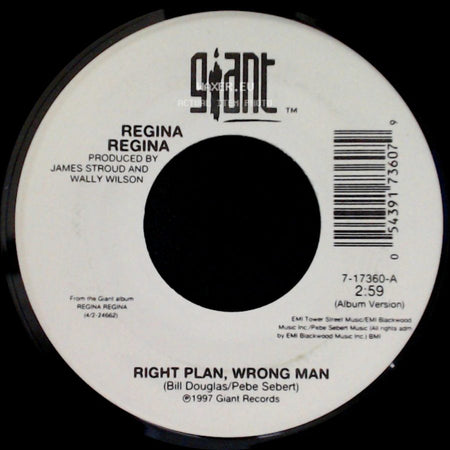 Regina / Regina Regina - Right Plan, Wrong Man / Border Town Road side A