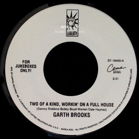 Garth Brooks - Two Of A Kind, Workin' On A Full House / Unanswered Prayers side A