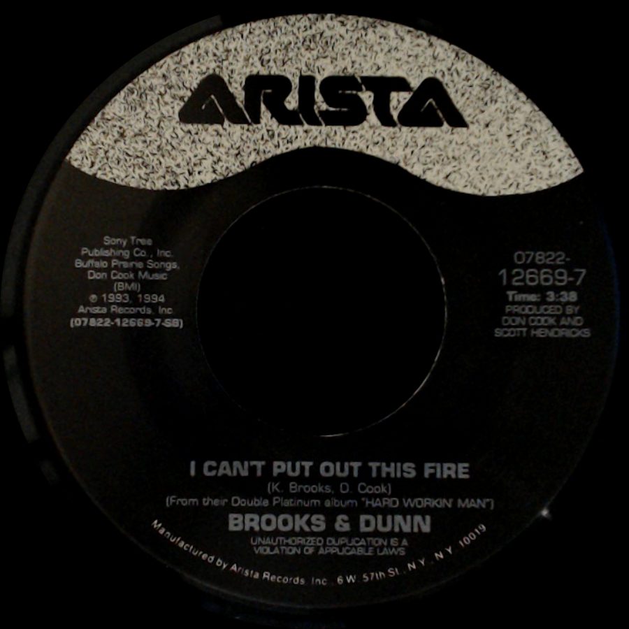 Brooks & Dunn - That Ain't No Way To Go / I Can't Put Out This Fire side B