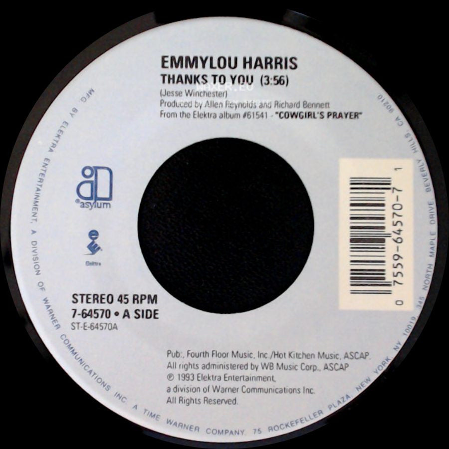 Emmylou Harris - Thanks To You / Lovin' You Again side A