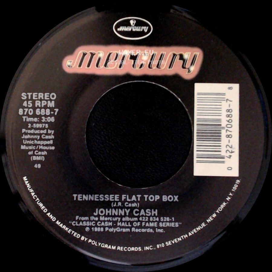 Johnny Cash / Johnny Cash With Hank Williams Jr. - Tennessee Flat Top Box / That Old Wheel side A