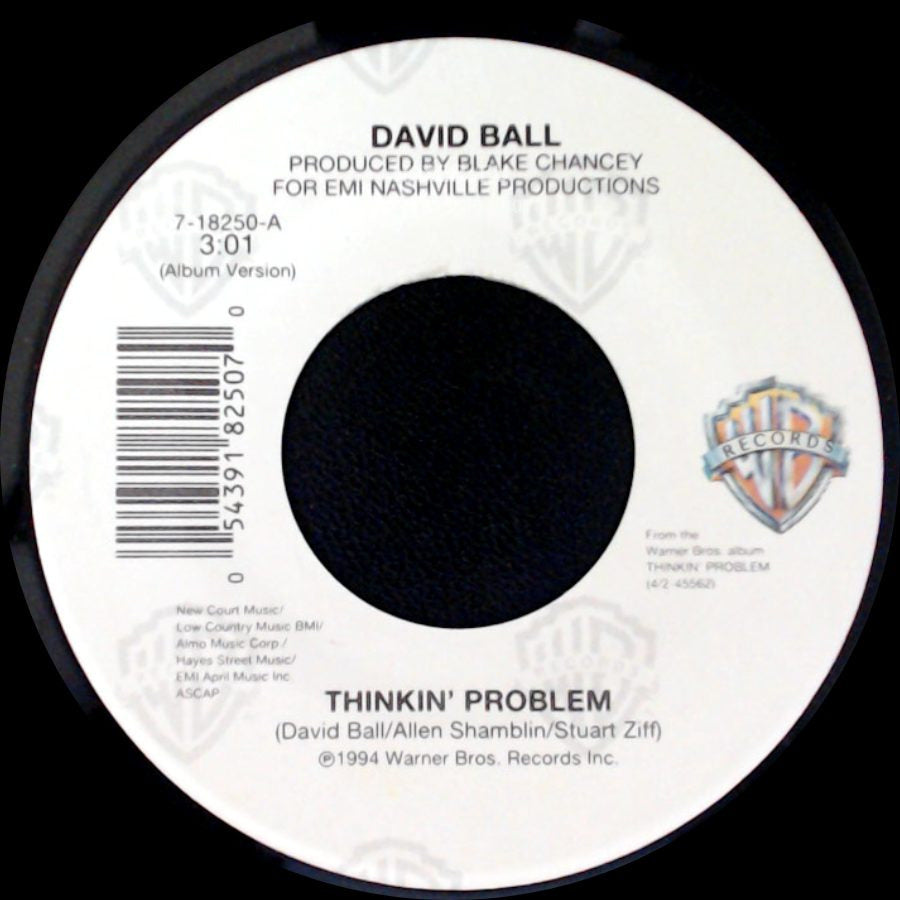 David Ball - Down At The Bottom Of A Broken Heart / Thinkin' Problem side B