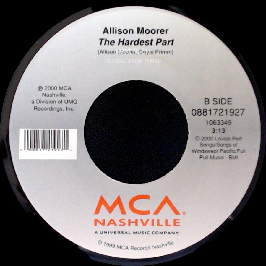 Allison Moorer - Think It Over / The Hardest Part side B