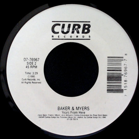 Baker & Myers - These Arms / Years From Here side B
