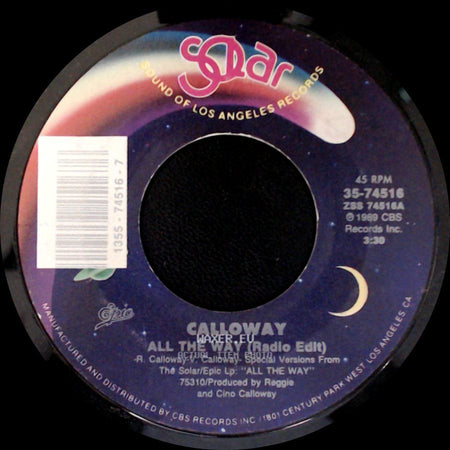 Calloway - All The Way (One Way Dub) / All The Way (Radio Edit) side B