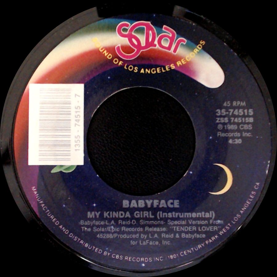Babyface - My Kinda Girl (Instrumental) / My Kinda Girl (Radio Mix) side A
