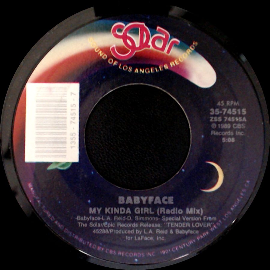 Babyface - My Kinda Girl (Instrumental) / My Kinda Girl (Radio Mix) side B