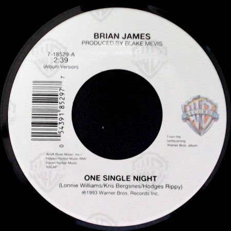 Brian James - One Single Night / No Chance To Dance side A