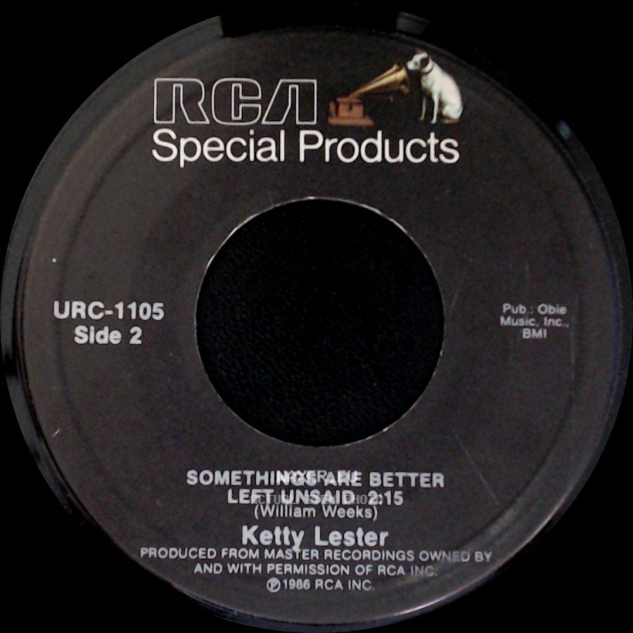 B. W. Stevenson / Ketty Lester - My Maria / Somethings Are Better Left Unsaid side B