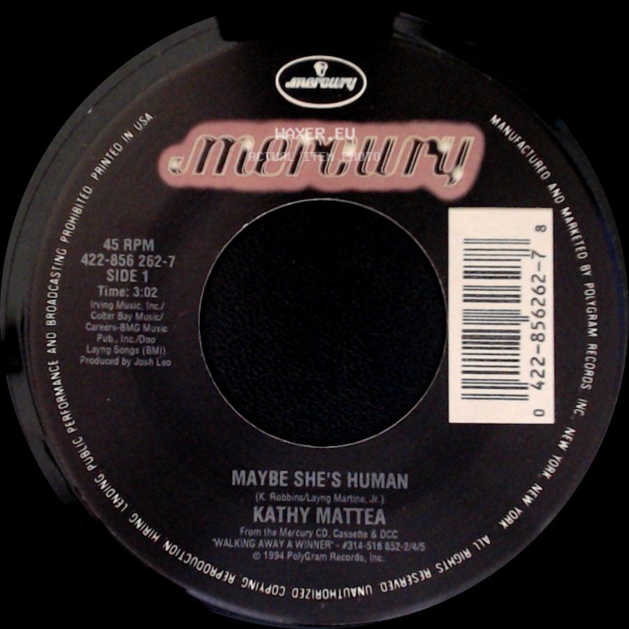 Kathy Mattea - Maybe She's Human / Who Turned Out The Light side A
