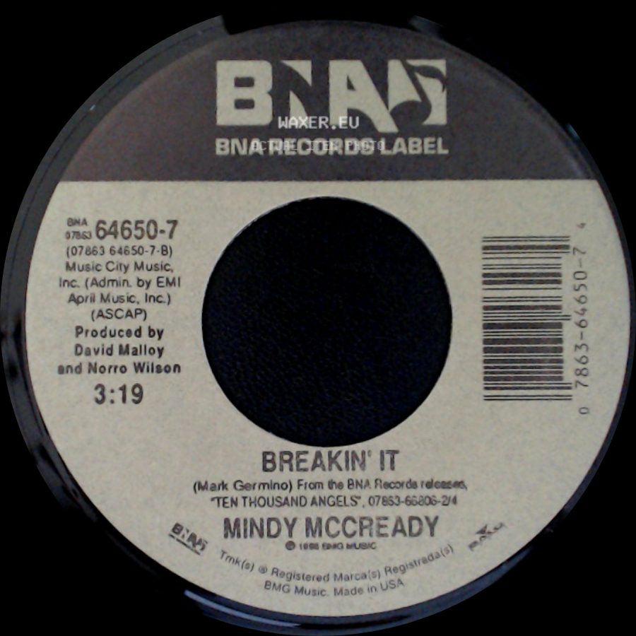 Mindy Mccready - Maybe He'll Notice Her Now / Breakin' It side B