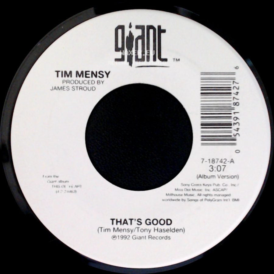 Tim Mensy - That's Good / The Grandpa That I Know side A