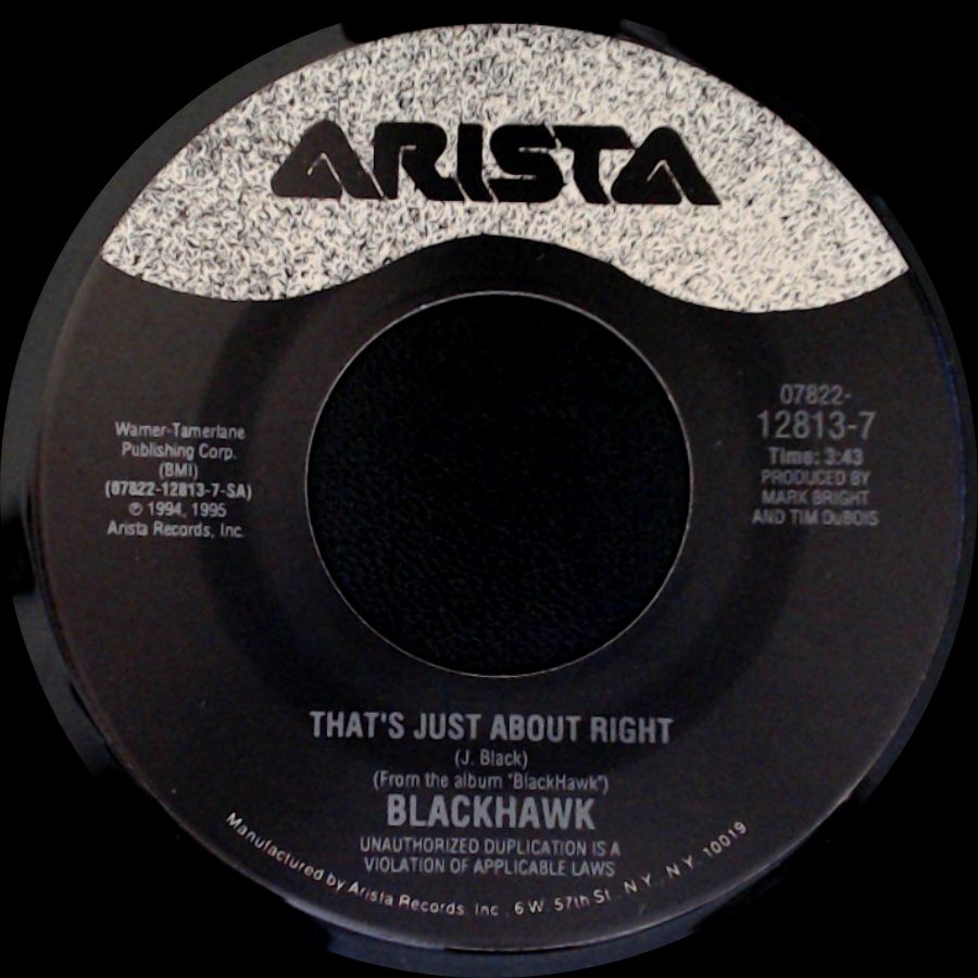 Blackhawk - That's Just About Right / Love Like This side A